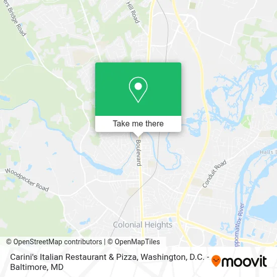 Carini's Italian Restaurant & Pizza map