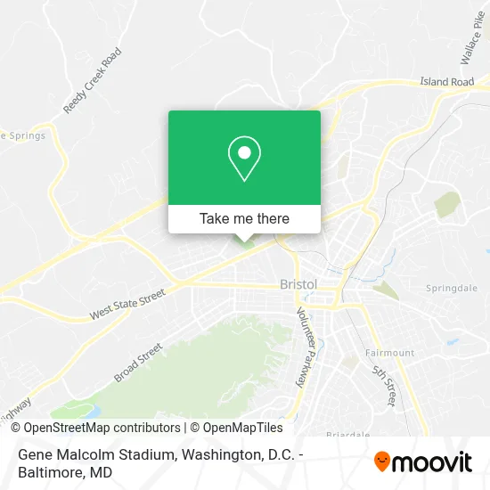 Gene Malcolm Stadium map