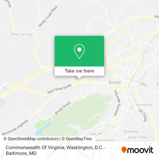 Commonwealth Of Virginia map