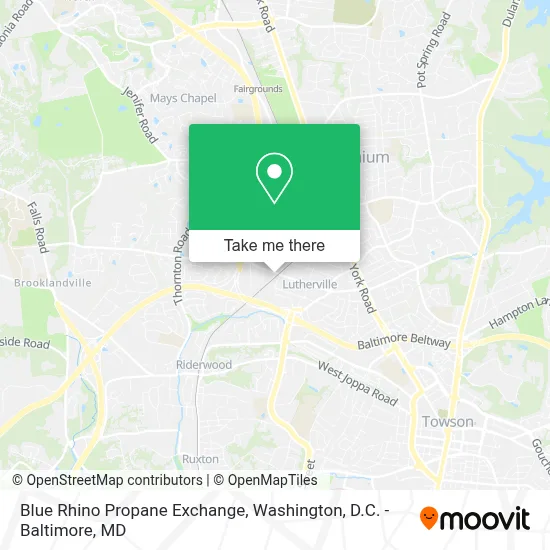 Blue Rhino Propane Exchange map