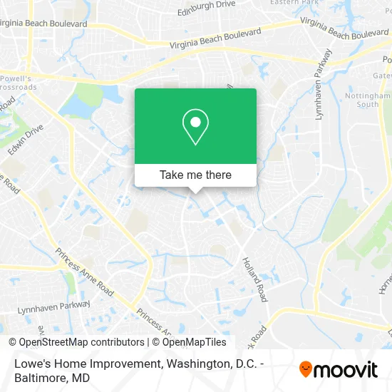 Lowe's Home Improvement map