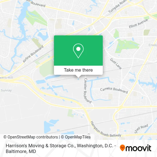 Harrison's Moving & Storage Co. map
