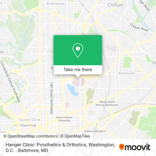 Hanger Clinic: Prosthetics & Orthotics map