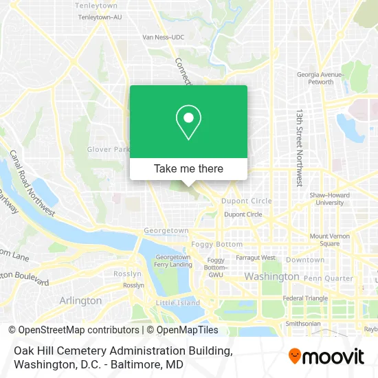 Oak Hill Cemetery Administration Building map