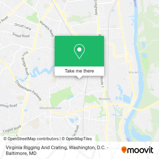 Virginia Rigging And Crating map