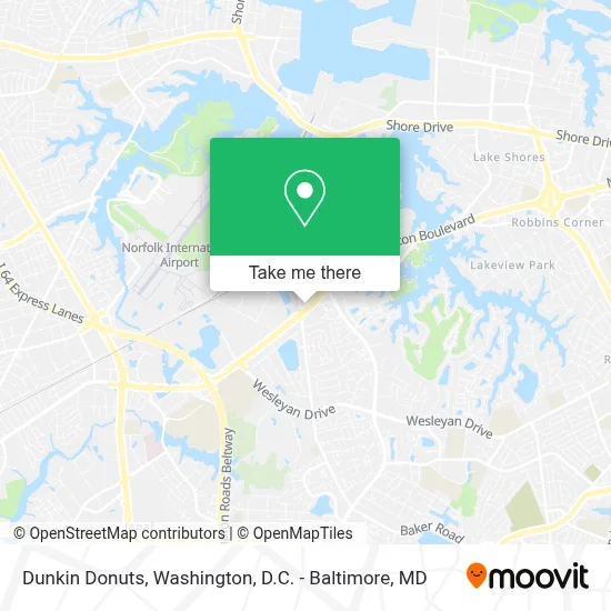 Dunkin Donuts map