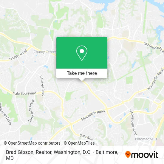 Brad Gibson, Realtor map