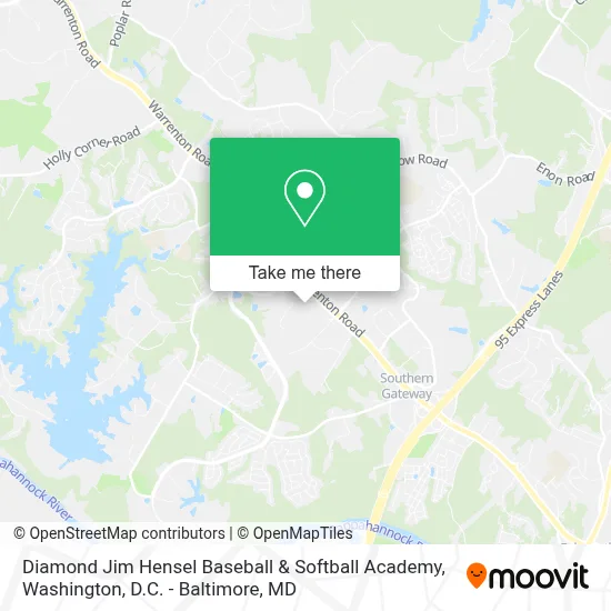 Diamond Jim Hensel Baseball & Softball Academy map