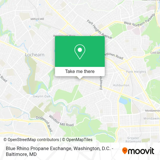 Blue Rhino Propane Exchange map