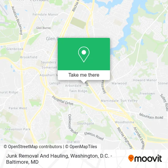 Junk Removal And Hauling map