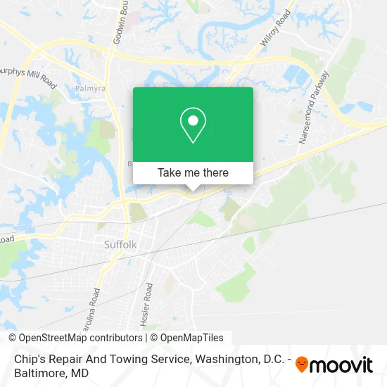 Chip's Repair And Towing Service map