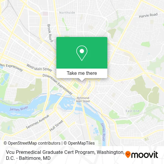 Vcu Premedical Graduate Cert Program map