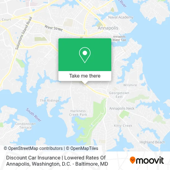 Discount Car Insurance | Lowered Rates Of Annapolis map