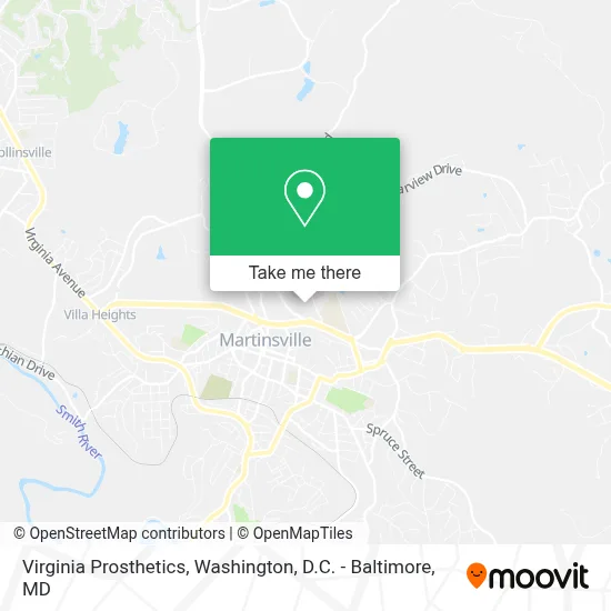 Virginia Prosthetics map