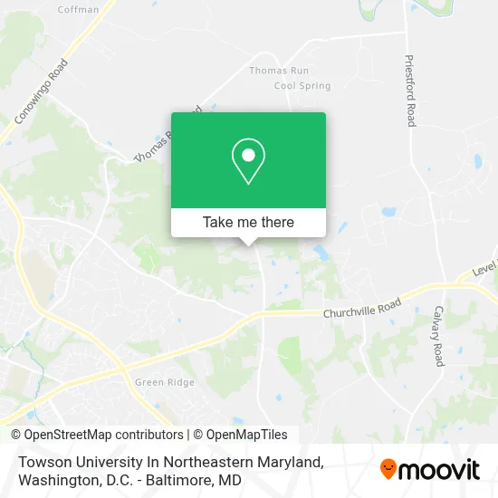 Towson University In Northeastern Maryland map