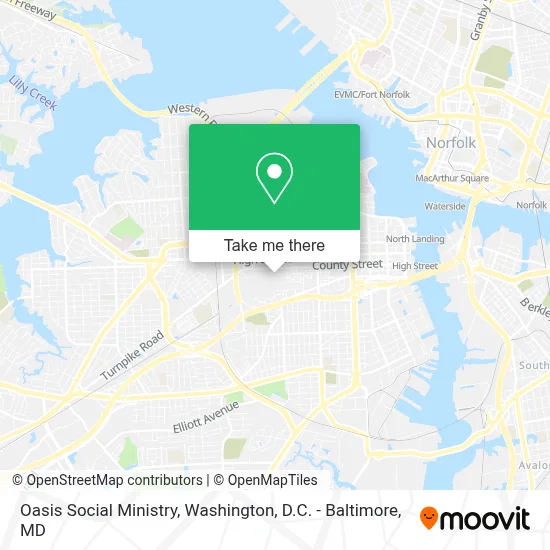 Oasis Social Ministry map