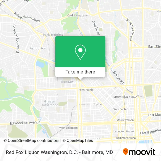 Red Fox Liquor map