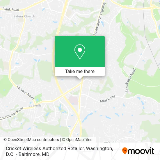 Cricket Wireless Authorized Retailer map