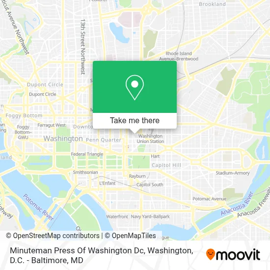 Minuteman Press Of Washington Dc map