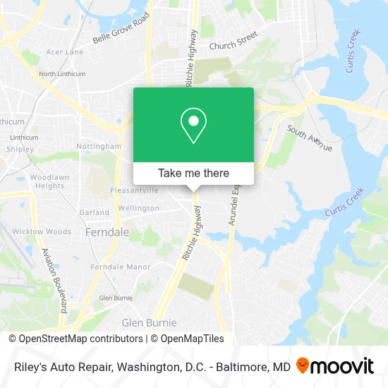 Riley's Auto Repair map