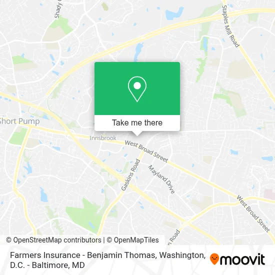 Farmers Insurance - Benjamin Thomas map