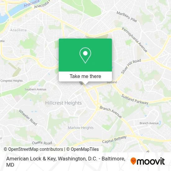 American Lock & Key map
