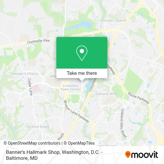 Banner's Hallmark Shop map