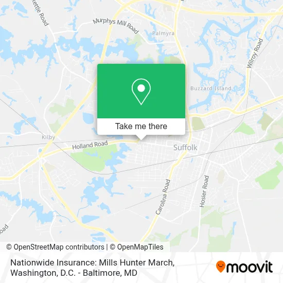 Nationwide Insurance: Mills Hunter March map