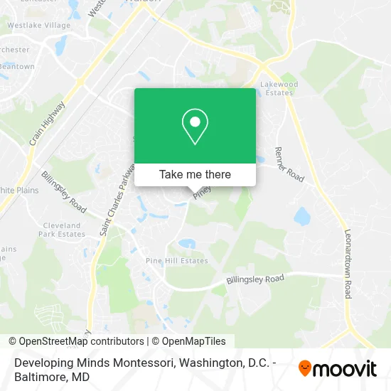 Developing Minds Montessori map