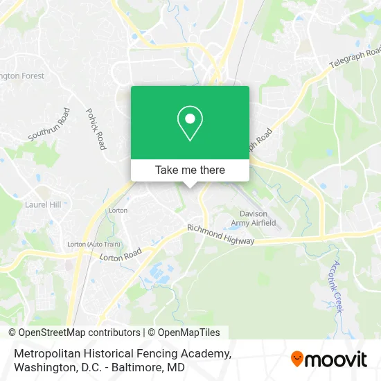 Metropolitan Historical Fencing Academy map