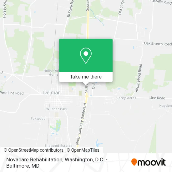 Novacare Rehabilitation map