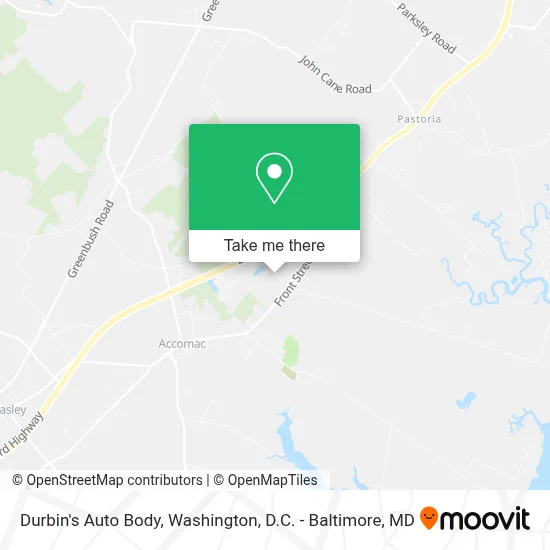 Durbin's Auto Body map