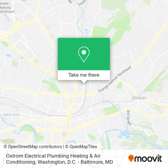 Ostrom Electrical Plumbing Heating & Air Conditioning map