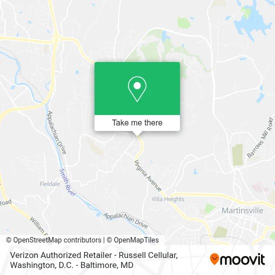 Verizon Authorized Retailer - Russell Cellular map