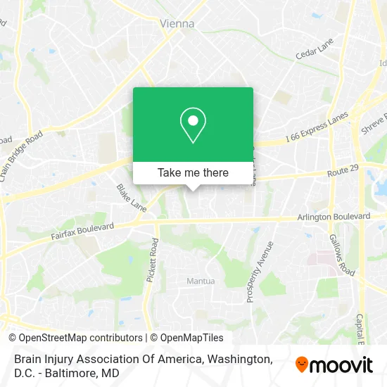Brain Injury Association Of America map