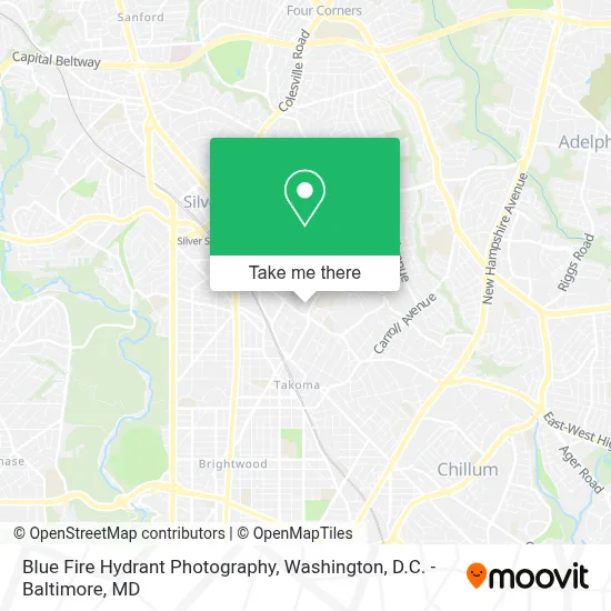 Blue Fire Hydrant Photography map