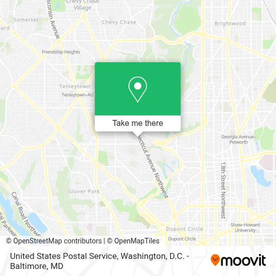 United States Postal Service map