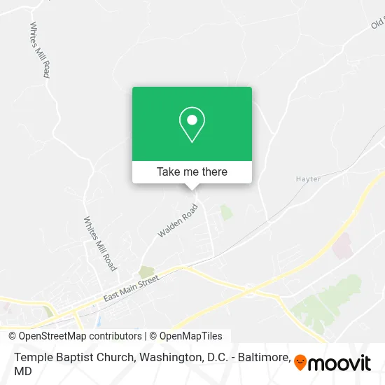 Temple Baptist Church map