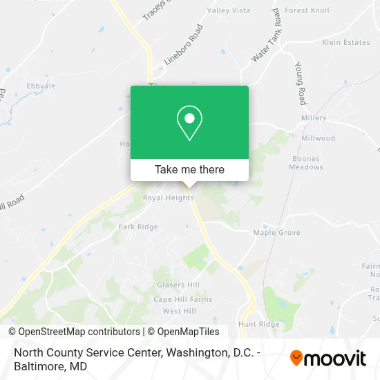 North County Service Center map