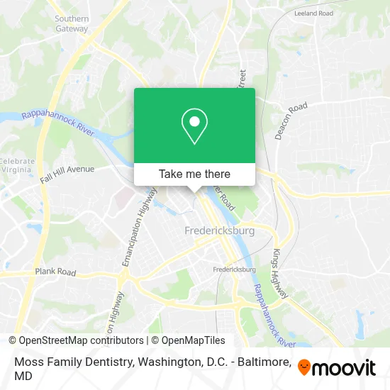 Moss Family Dentistry map