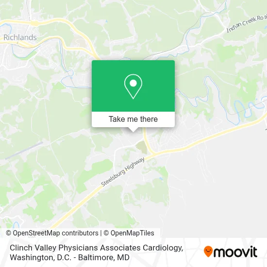Clinch Valley Physicians Associates Cardiology map
