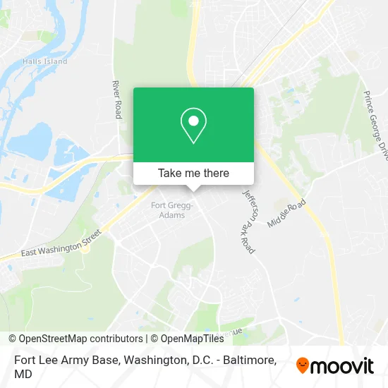 Fort Lee Army Base map