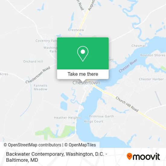 Backwater Contemporary map