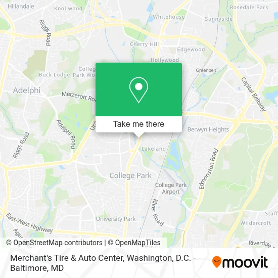 Merchant's Tire & Auto Center map