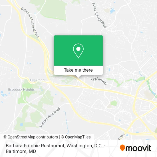 Barbara Fritchie Restaurant map