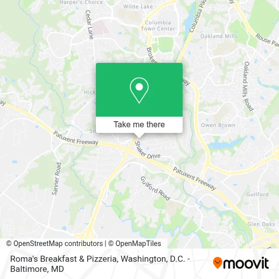 Roma's Breakfast & Pizzeria map