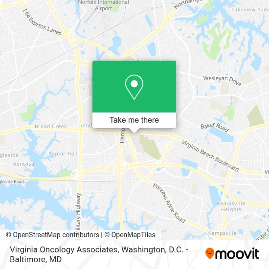 Virginia Oncology Associates map