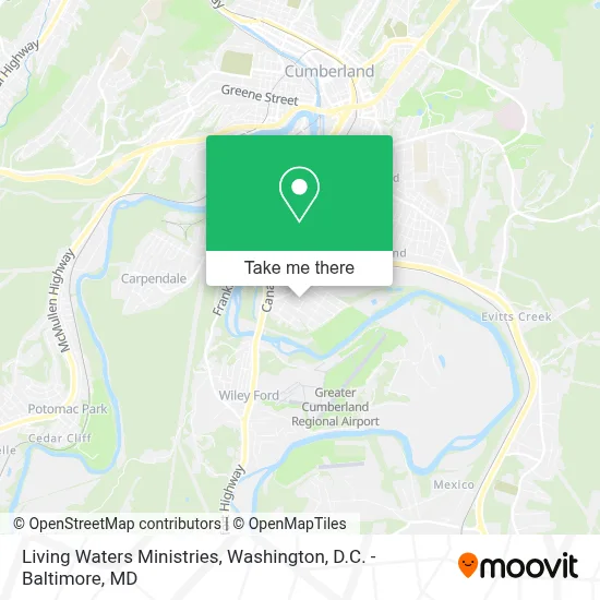 Living Waters Ministries map