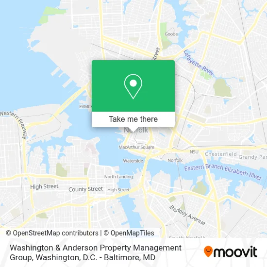 Washington & Anderson Property Management Group map
