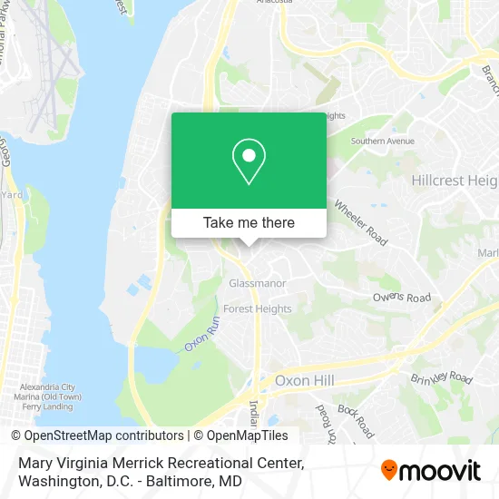 Mary Virginia Merrick Recreational Center map
